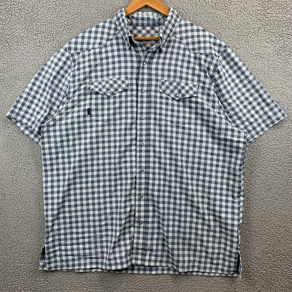 GameGuard Outdoor Shirt Mens 2XL Vented UPF Fishing Short Sleeve Button Down